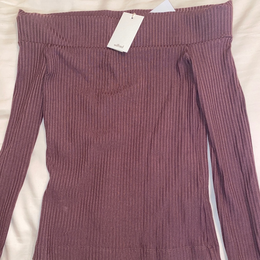 Bloomingdales Off the shoulder brown top!